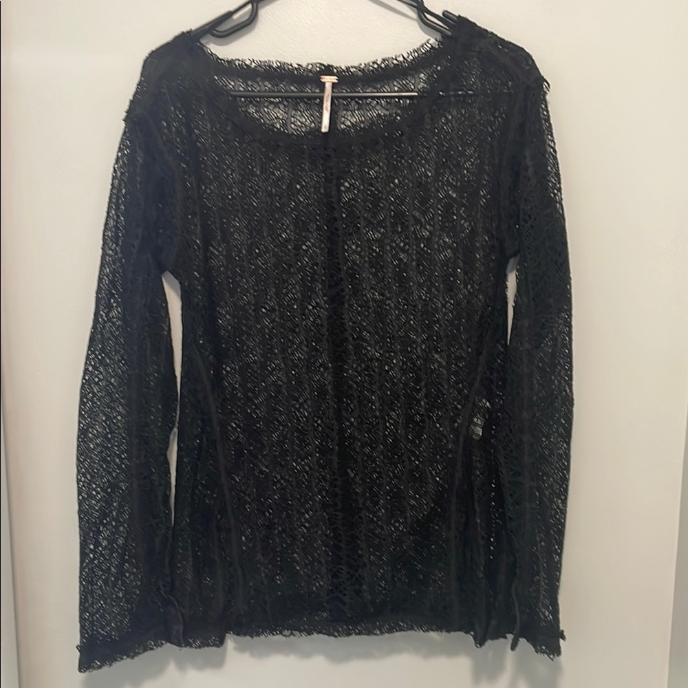 Free People- On the Road Twisted Top in Black